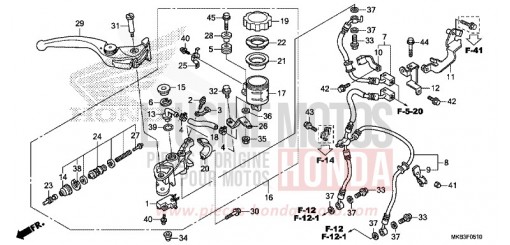 FRONT BRAKE MASTER CYLINDER (CBR1000RA/SA) CBR1000SAG de 2016